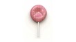 A lollipop sticker with a houndstooth pattern, isolated on a white background. Sharp focus, high detail, crisp edges, 8k resolution.