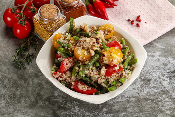 Wall Mural - Vegan boiled quinoa with vegetables