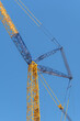 part of yellow construction crane