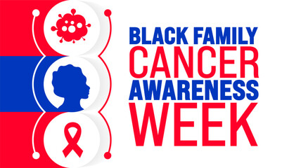 Wall Mural - June is National Black Family Cancer Awareness Week background template. Holiday concept. use to background, banner, placard, card, and poster design template.