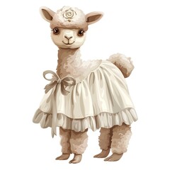 Wall Mural - Alpaca vintage glam dress