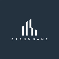 Poster - initial h building logo vector