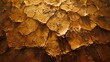 Vivid gold and amber cracked earth texture showcasing aridity
