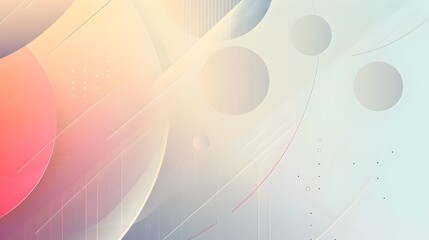 Poster - Minimalist Abstract Geometric Background with Blended Shapes and Ample Copyspace for Graphic Design