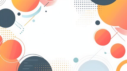 Fototapete - Vibrant Geometric Abstract Background with Ample Copyspace for Versatile Design Applications