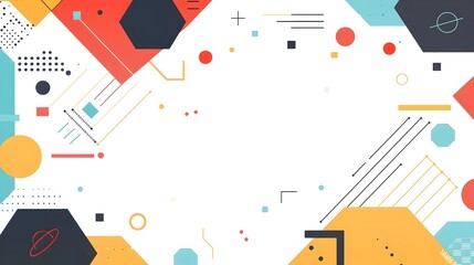 Fototapete - Minimalist Geometric Abstract Background with Clean Grid Composition and Ample Copy Space