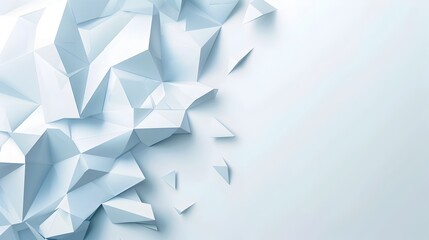 Fototapete - Striking Geometric Abstract Design with Overlapping Polygons on Clean White Background