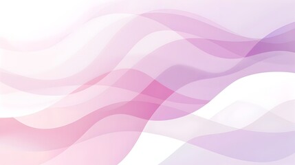 Leinwandbilder - Soft and Flowing Geometric Abstraction in Pastel Pink and Lavender Tones with Emphasis on Negative Space and Centered Composition