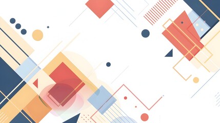 Poster - Muted Geometric Abstract Backdrop with Interlocking Shapes and Gradient Overlays in a Minimalist Composition