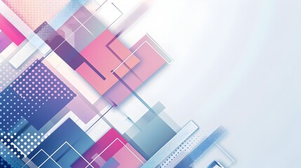 Fototapete - Elegant Monochromatic Abstract Geometric Background with Overlapping Shapes Gradients and Generous Negative Space for Copy