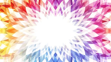 Aufkleber - Captivating Kaleidoscopic Geometric Template with Vibrant Jewel Toned Hues and Generous Copyspace for Creative Design Projects