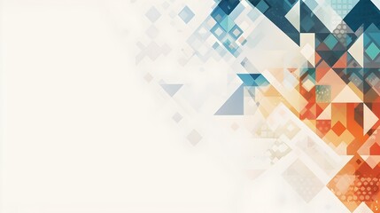 Aufkleber - Captivating Geometric Abstract with Minimal Muted Palette and Thoughtful Copyspace