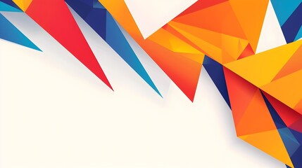 Poster - Mesmerizing Geometric Abstract Background with Vibrant Color Palette and Striking Composition