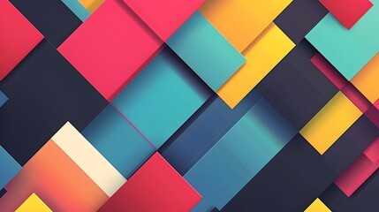 Aufkleber - Mesmerizing Geometric Abstract Background with Copyspace for Contemporary Design