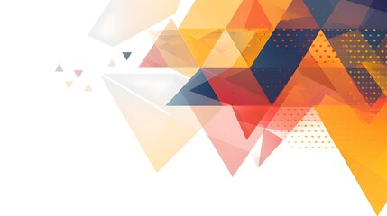 Aufkleber - Mesmerizing Abstract Geometric Background with Vibrant Overlapping Shapes in Contemporary Flat Design Template