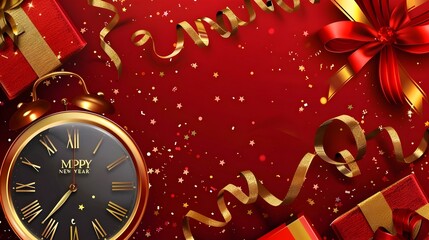 Aufkleber - Elegant Golden Countdown for Festive New Year 2025