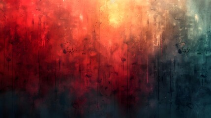 Fototapete - Vibrant Grunge Abstract Background with Layered Textures and Fluid Splashes of Bold Colors