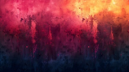Poster - Captivating Fiery Abstract Grunge Backdrop with Dramatic Color Splashes and Textural Brush Strokes