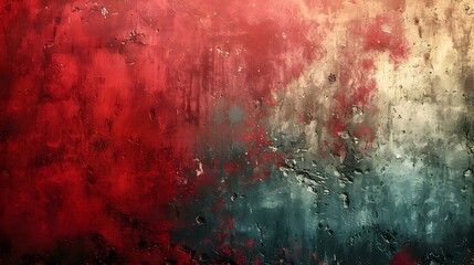 Aufkleber - Vibrant Grunge Abstract Background with Dramatic Color Splash and Distressed Texture