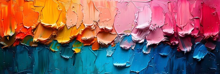Aufkleber - Vibrant Fluid Brushstrokes Across a Captivating Abstract Canvas
