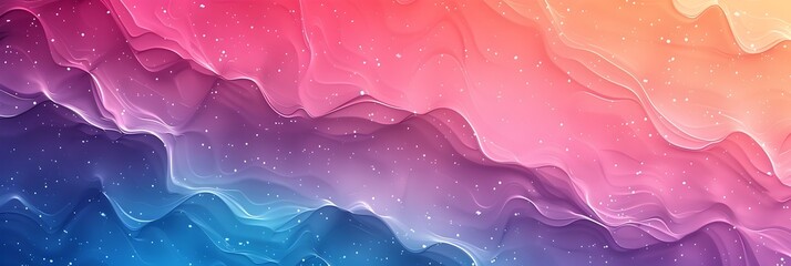 Leinwandbilder - Vibrant Gradient Cosmic Landscape with Flowing Ethereal Textures and Patterns for Striking Visuals and Captivating Atmosphere