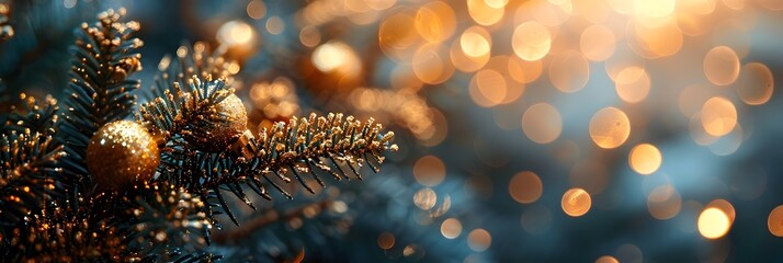Aufkleber - Shimmering Golden Splendor A Festive Winter Wonderland
