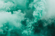 Abstract Turquoise Smoke Clouds on a Soft Green Background