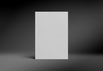 Wall Mural - magazine mockup on grey surface. cover template isolated on white. 3d rendering