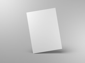 Wall Mural - book mockup isolated on grey. template of a blank cover. 3d rendering