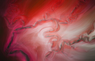 Aufkleber - Abstract red blur texture. Blurred veins water stream backdrop with a smoke style. Smooth motion illustration for your graphic design, banner, background, wallpaper or poster. 3D rendering