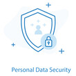© Abdul Samad - Personal Data Security Flat Color Icon. Vector Icon Design
