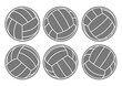Volleyball ball icons. Symbol or emblem. Vector illustration.
