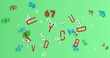 Image of letters and numbers on green background