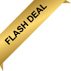 Wall Mural - Flash deal golden corner ribbon tag with text