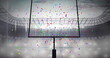 Image of confetti over american football stadium