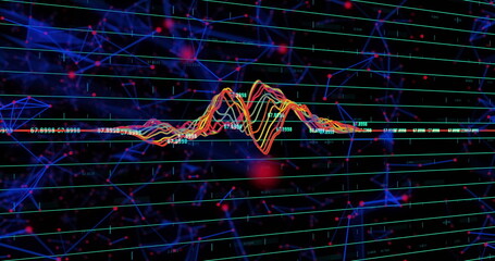 Poster - Image of diverse data and graphs on digital screen