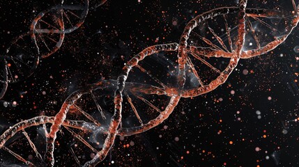 Aufkleber - Illustration of a double strand of DNA, suitable for scientific presentations