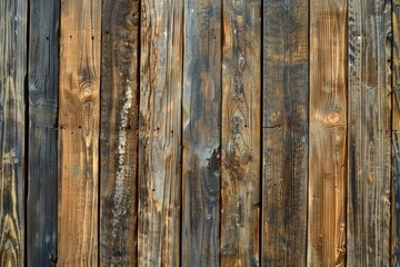 Poster - Close up view of a wooden fence with a fire hydrant, suitable for urban or suburban themes