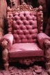 A luxurious vintage armchair near old wall