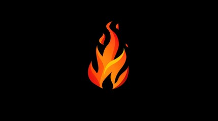 Poster - A striking image of a fiery flame against a dark backdrop. Perfect for adding a dramatic touch to any project