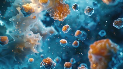Poster - Close-up view of cells, suitable for science projects