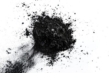 Poster - A simple black and white image of a pile of dirt. Suitable for various design projects
