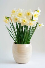 Aufkleber - Fresh white and yellow flowers in a vase, perfect for home decor