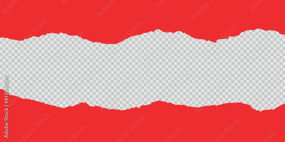 Torn or repped paper red colour transparent, png, background banner or ...