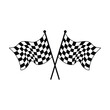 Race Flag Logo Design. Motor sport Illustration Logo Vector