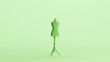 Green dressmakers Judy dummy female figure dressmaking mannequin mint background 3d illustration render digital rendering