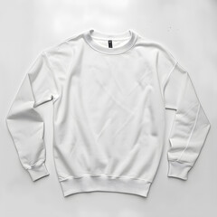 Wall Mural - White sweatshirt mockup isolated on a white background