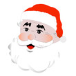 Expression de visage de Père Noël avec bonnet sur la tête	