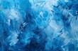 Abstract blue background with brush strokes, acrylic painting with texture