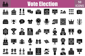 Poster - Vote Election Icons Set.Web and mobile icons.Vector illustration